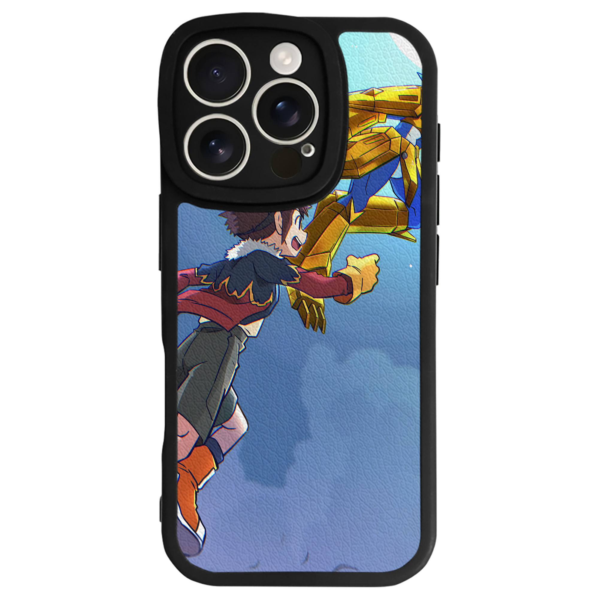 （画像用） Digimon デジタルモンスター/デジモン 【iPhone 16シリーズ対応】シリコンスマホケース（レザー調） 材質：シリコン